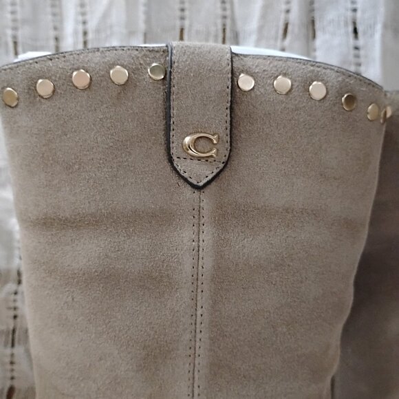 Coach Pheobe Suede Western Boho Boot Sz. 6.5 - Picture 2 of 8
